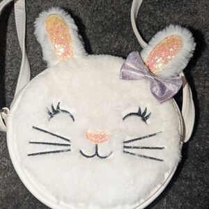 White Bunny Crossbody Bag with Pink Accents